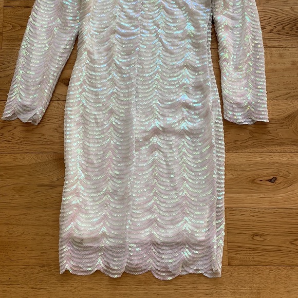 TFNC white sequined dress- Size Small - Picture 8 of 9